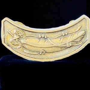 New HARLEY-DAVIDSON Ladies Of Harley "HOG" 2005 Brass Rocker Vest Pin BikerWear